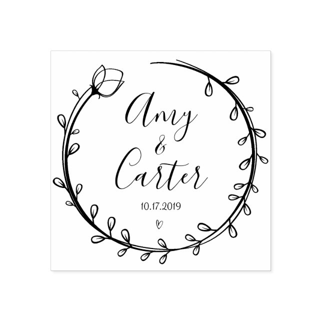 Rústico Jardim Guarde o logotipo da data Carimbo (Impressão)