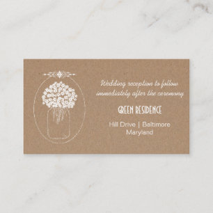 Rústico Kraft Papel MasonJar Flores Inserção de Ca