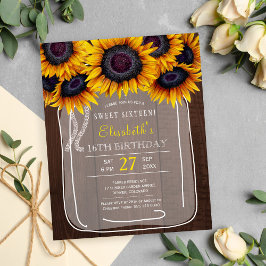 Rústico país floral BUDGET doce dezesseis convidad