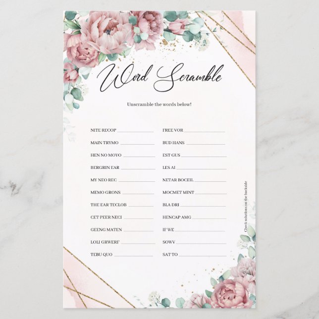 Rústico pincel floral de eucalipto ouro Palavra Pi (Frente)