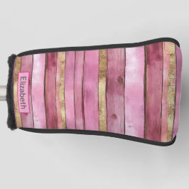Rústico Rosa e Dourado Falso Madeira Personalizado