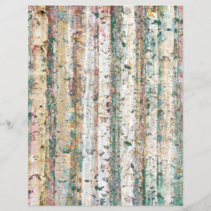 Rústico Sage e Cream Birch Forest Scrapbook Paper