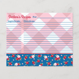 Rústico Shabby Chic Floral e Xadrez Personalizado