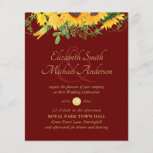 Rústico Sunflower Themed Casamento Orçamento