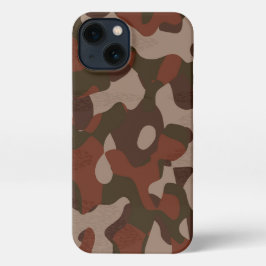 Rusty Red and Dark Olive Camo abstract