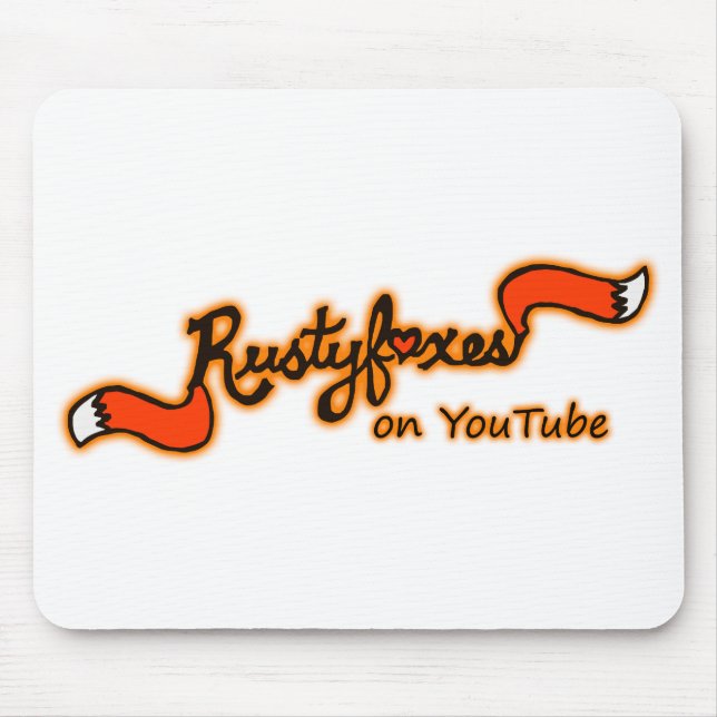 Rustyfoxes na cor Mousepad customizável de Youtube (Frente)