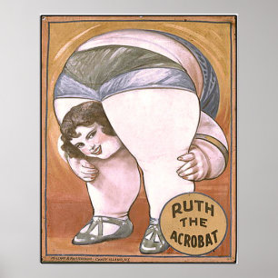 Ruth o poster do circo da acrobata