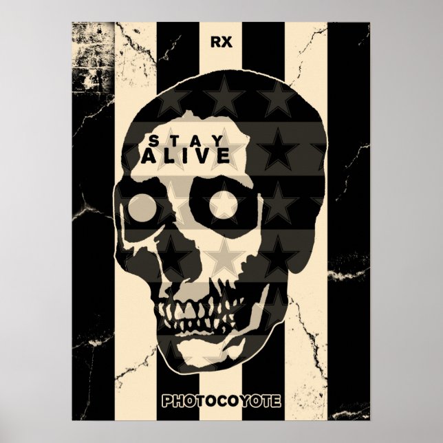Rx & Photocoyote STAY VIVE Poster (Frente)