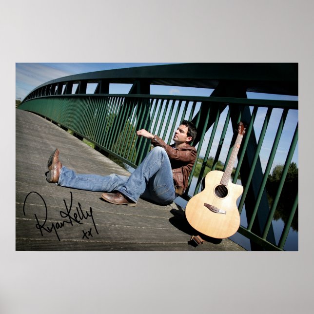 Ryan Kelly Music - Poster - Guitar Assinado (Frente)