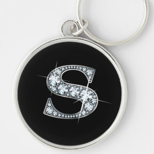 "S" Diamond Bling Chaveiro