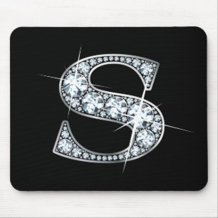 "S" Diamond Bling Mousepad