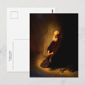 S. Pedro na Prisão por Rembrandt Cartão Postal