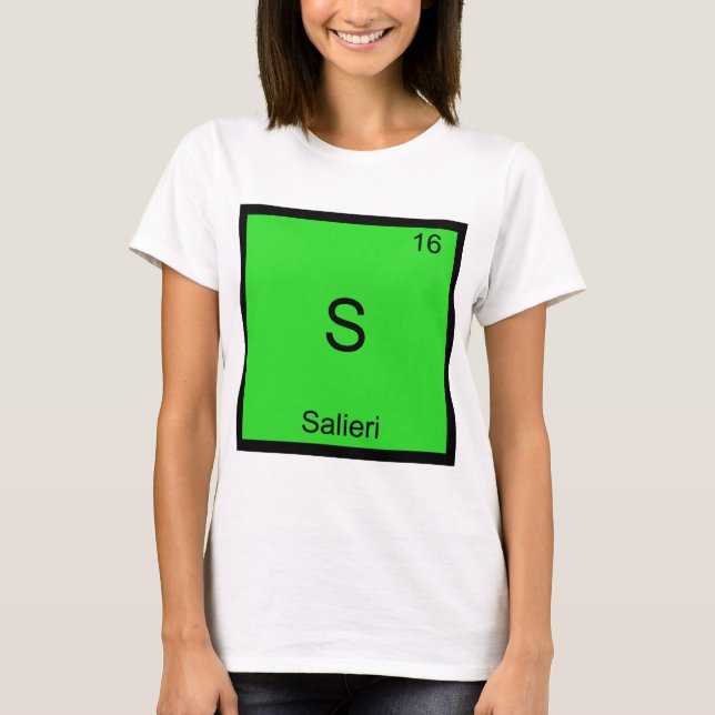 S - Salieri Camiseta engraçada com símbolo de elem (Frente)