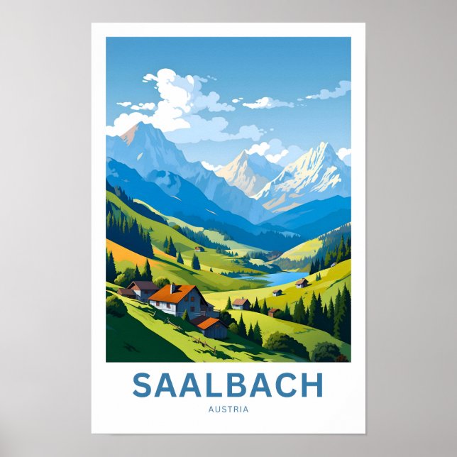 Saalbach Austria Viagem Impressão (Frente)