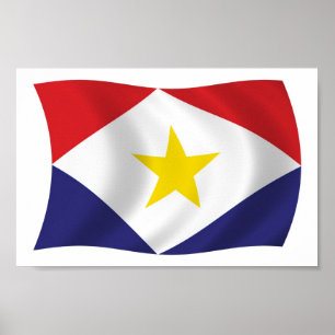 Saba Flag Poster Impressão