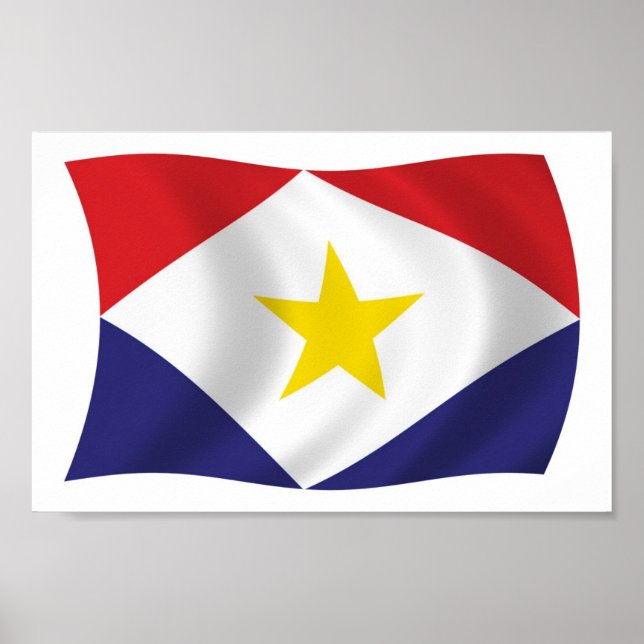 Saba Flag Poster Impressão (Frente)
