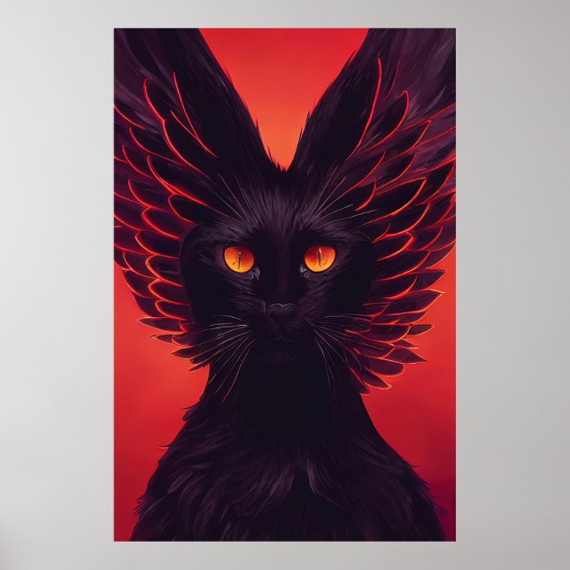 Sabá O Feiticeiro - Impressão de Poster de Gato Pr (Frente)