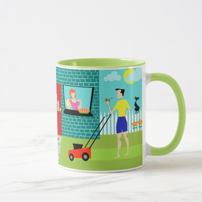 Sábado de manhã caneca retro (Direita)