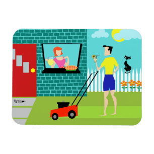 Sábado de manhã ímã retro de Flexi