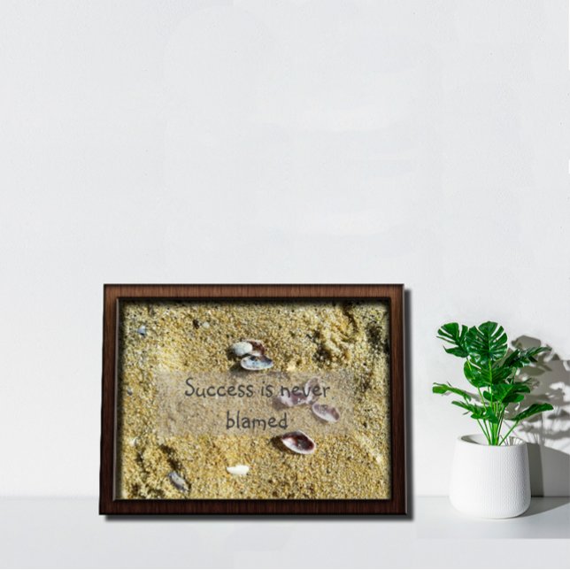 Sabedoria de sucesso dizendo poster de areia (Criador carregado)