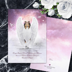 Sable Collie Angel Heaven - Pet Losse Cartão de co