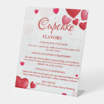 Sabores de Cupcake Coração de São Valentim sinal