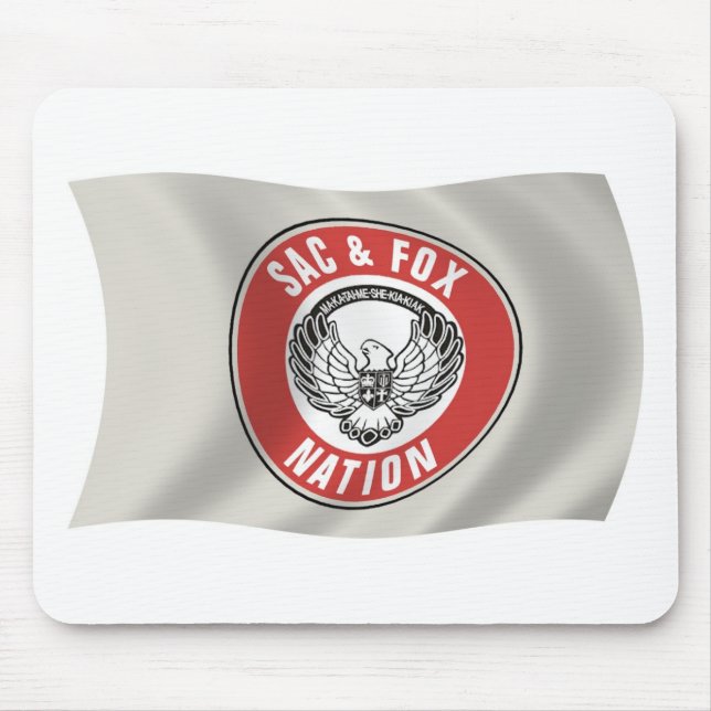 Sac & Fox Nation (Oklahoma) Flag Mousepad (Frente)