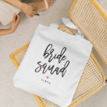 Saca Bridal Party Tote Editável Cor Bolsa<br><div class="desc">Este lindo design pode ser personalizado para as combinações de cores favoritas. Faz um ótimo presente! Encontre papelaria e presentes elegantes em nossa loja: www.berryberrysweet.com.</div>