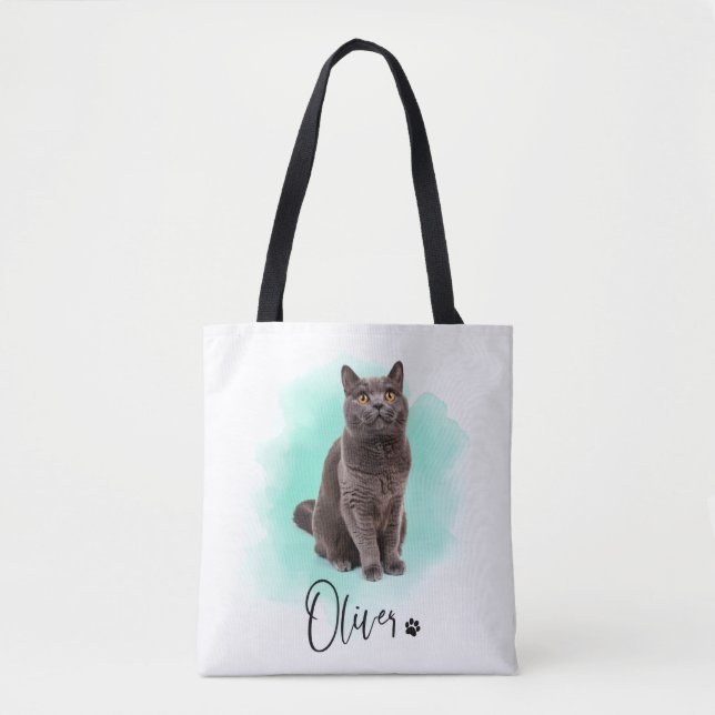 Saca de Tote de Arte de Gato Fofo – Presente para  (Frente)