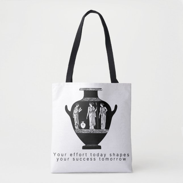 Saca Tote com Ilustração de Vaso Grego Clássico (Frente)