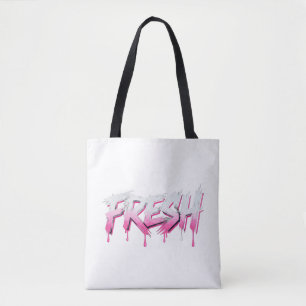 Saca Tote Grafite de Tinta Rosa Fresca Pingando
