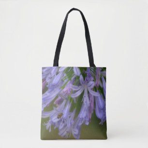 Saca Tote Natureza Abelha e Flores Roxas