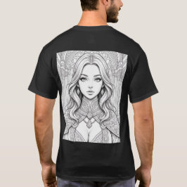 Sacerdotisa Sagrada da Luz – Camiseta de Arte Line