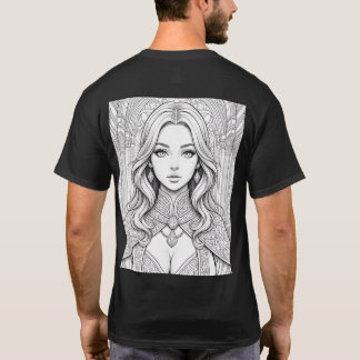 Sacerdotisa Sagrada da Luz – Camiseta de Arte Line