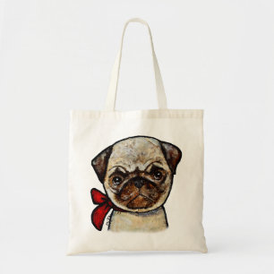 Saco bonito do amante do pug da bolsa de compra do