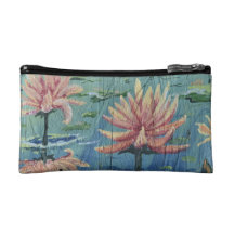 Saco cosmético de Liliy do pêssego feito sob
