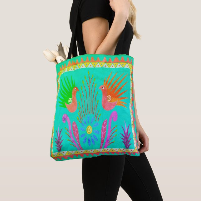 Saco de Banja Birds Vintage Tote (Close Up)