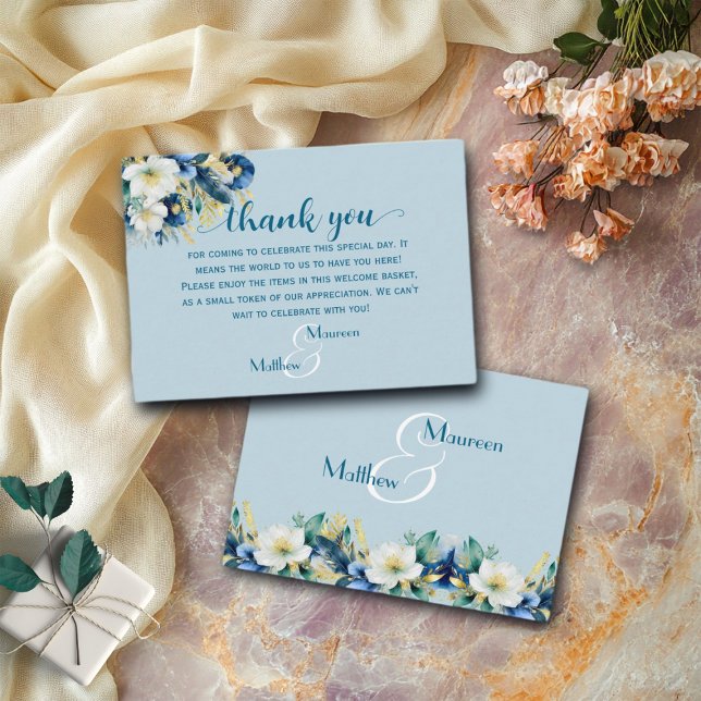 Saco de Boas-Vindas Azul Poeira e cartão de lugar  (Criador carregado)