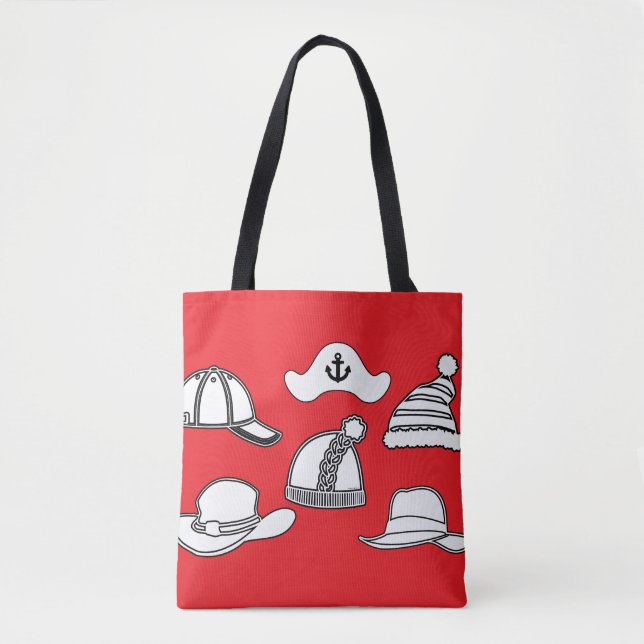 Saco de Chapéu Vermelho Fun Tote (Frente)