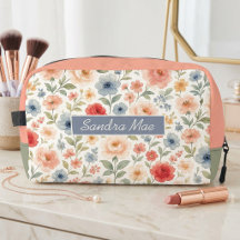 Saco de Cosméticos com Padrão Floral Chique e Sofi