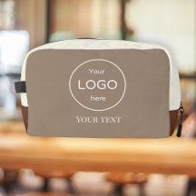 Saco de dopp cosmético para acessórios marrom-bege