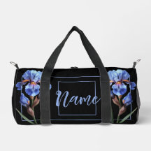 Saco de Duffle Personalizado de 19" - Flor Íris Az