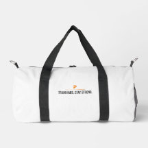 Saco de Ginásio Branco Treine Duro Permaneça Forte
