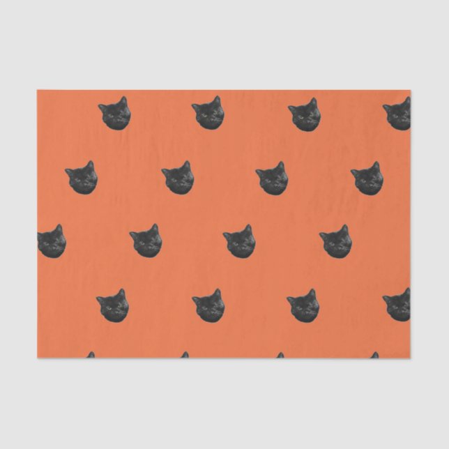 Saco de presente de papel de gato preto das bruxas (Frente )