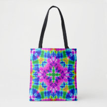 Saco de Tie Dye Tote ao quadrado