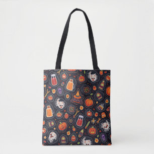 Saco de Tote All-Over-Impressão do Halloween, Médi