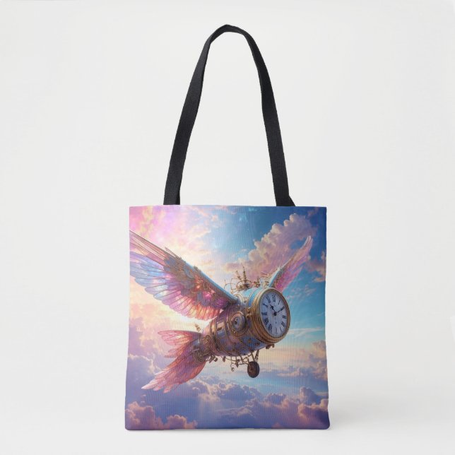 Saco de tote bonito com asas fantásticas e face do (Frente)