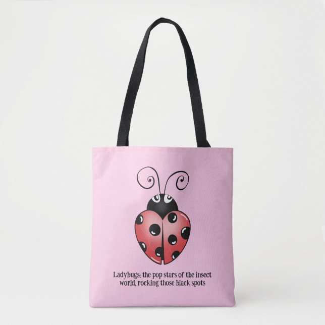 Saco de Tote Burst Ladybug vibrante - Infuse seu e (Frente)