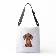 Saco de Tote com Dachshund fofo