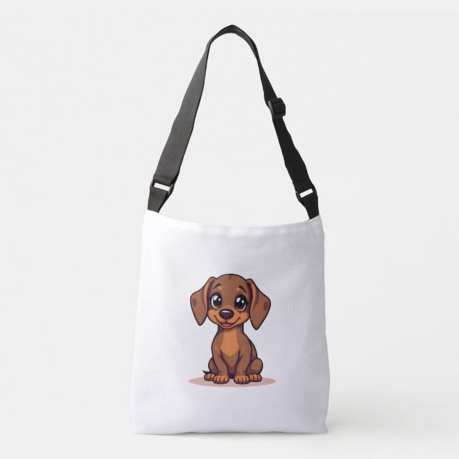 Saco de Tote com Dachshund fofo (Frente)